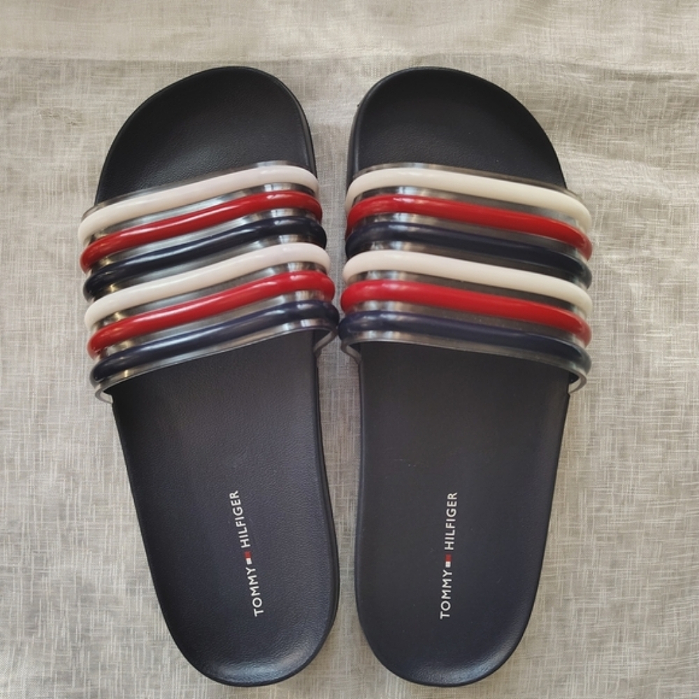Tommy Hilfiger Striped Slide Sandals